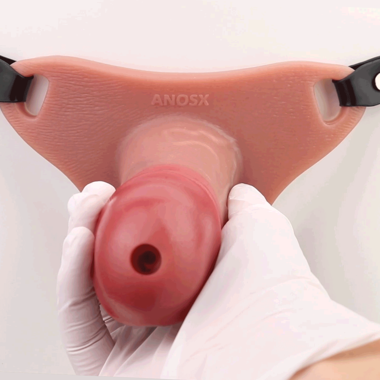 Gaine de pénis réaliste en silicone pour l'amélioration de l'érection - Jouets à sangle pour l'agrandissement du pénis masculin