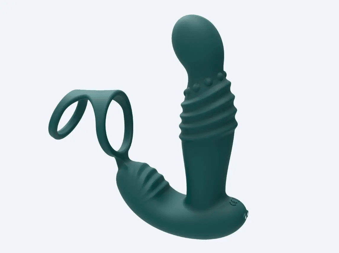 Remoter Thrusting Anal Vibrator Cock Ring Penis Training - Domlust Robust Prostate Massager