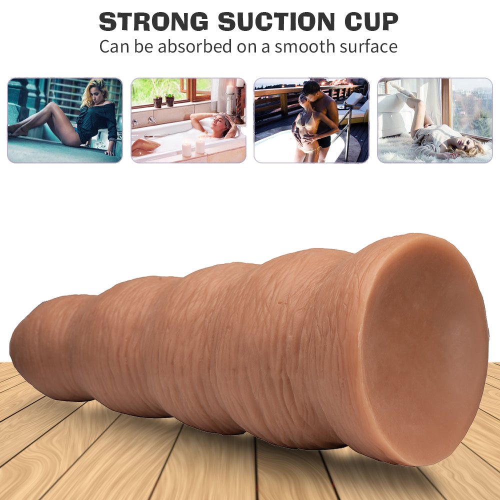 Huge Foreskin Anal Dildo Butt Plug - 12.7-inch Giant Realistic Dildos G Spot Anal Toys