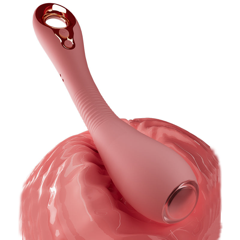 Endoskopischer vibrierender Dildo, Analspielzeug – 360° biegbarer Wärme-Endoskop-Vibrator, Masturbator für Frauen