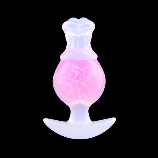 Silicone Fantasy Horse Dildo Butt Plug – Embedded Glass Ball Anal Expander Women Masturbator