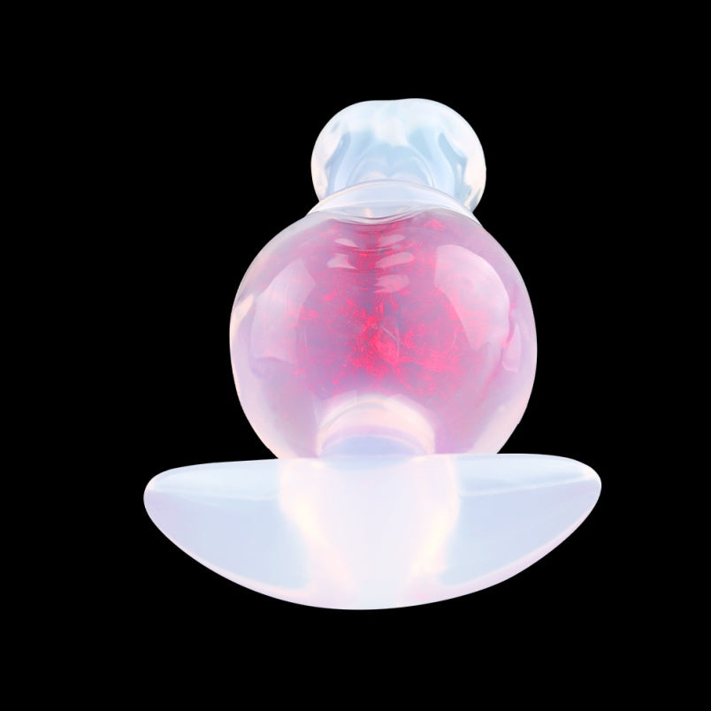 Silicone Fantasy Horse Dildo Butt Plug – Embedded Glass Ball & Glowing BDSM Restraint Toy