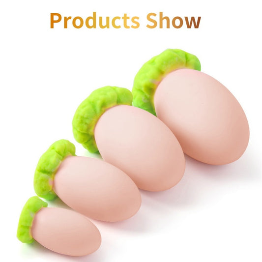 Flesh Silicone Dragon Egg Fantasy Monster Fist Dildo - Insertable Anal and Vaginal Expansion Butt Plug