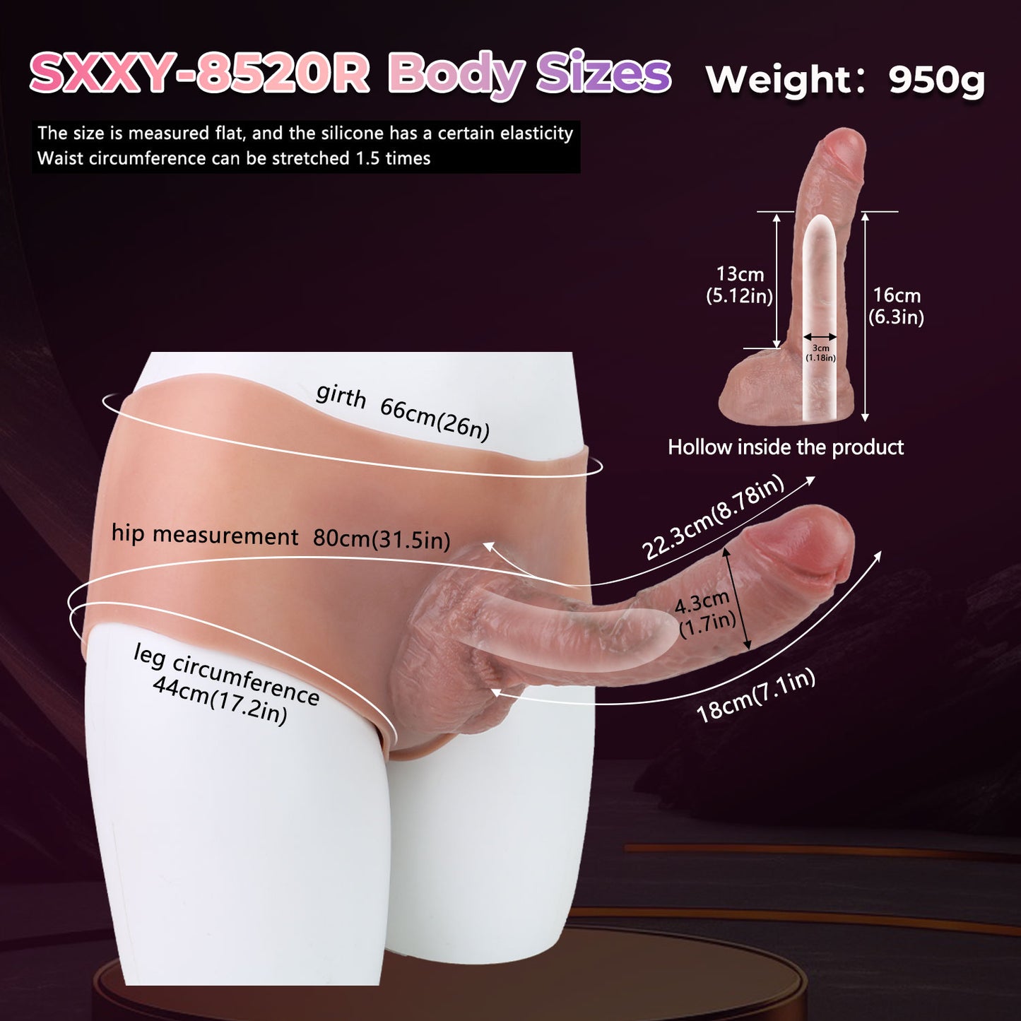 7-Zoll-Penis-Extender-Hüllen-Unterwäsche – Realistische Penishülle, Sexspielzeug für die Penisvergrößerung