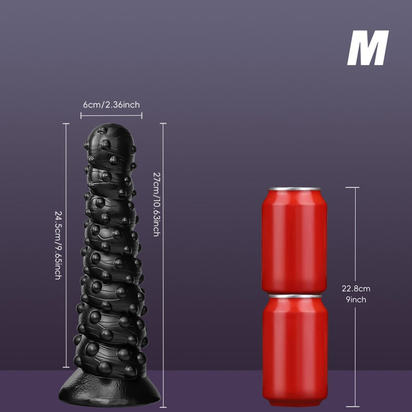 Spiral Fantasy Butt Plug Drakes Dick – Bondage Schwarzes Silikon Analerweiterung BDSM Sexspielzeug