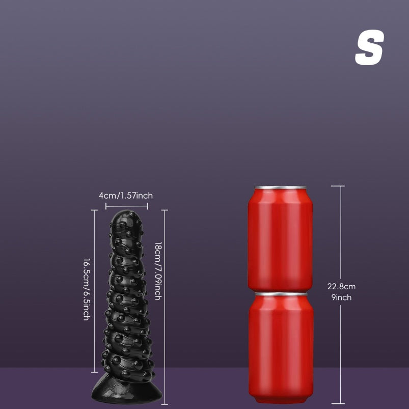 Spiral Fantasy Butt Plug Drakes Dick – Bondage Schwarzes Silikon Analerweiterung BDSM Sexspielzeug