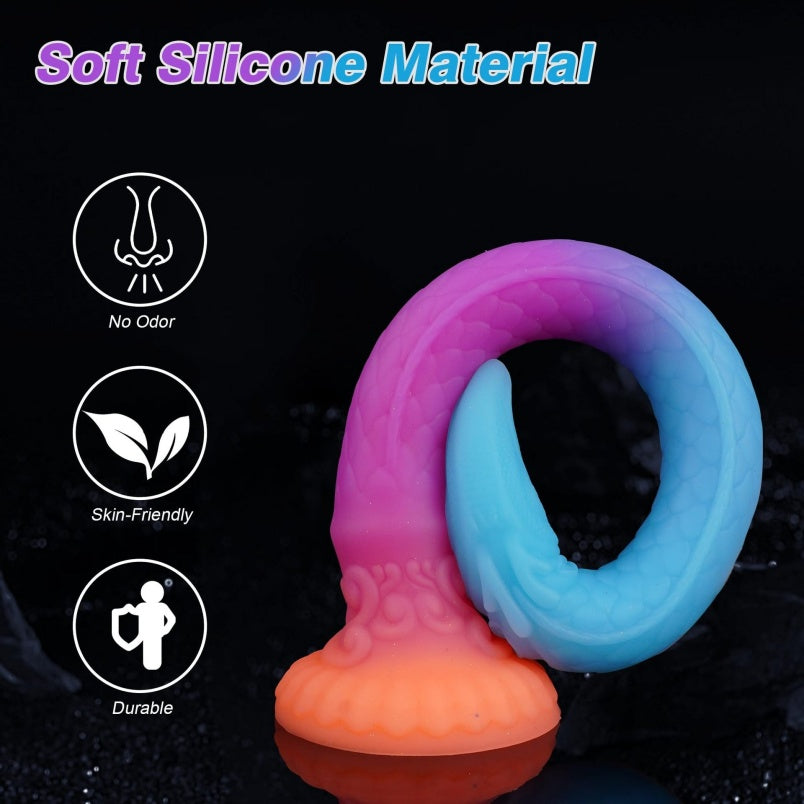 Fantasy Long Tentakel Dildo Butt Plug - Leuchtendes Silikon Analpeitsche Expansion Weibliches Sexspielzeug