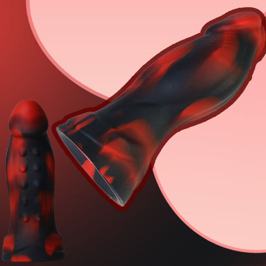 Blood-Black Silicone Fantasy Anal Dildo Plug – Insertion Toy for Anal and Vaginal Stimulation
