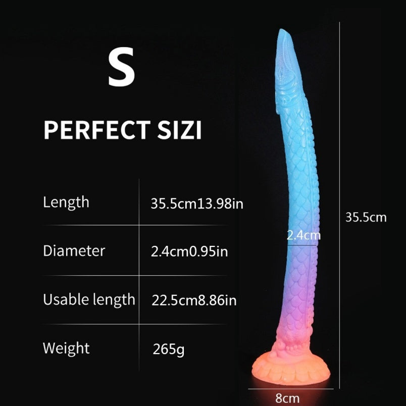 Fantasy Long Tentakel Dildo Butt Plug - Leuchtendes Silikon Analpeitsche Expansion Weibliches Sexspielzeug