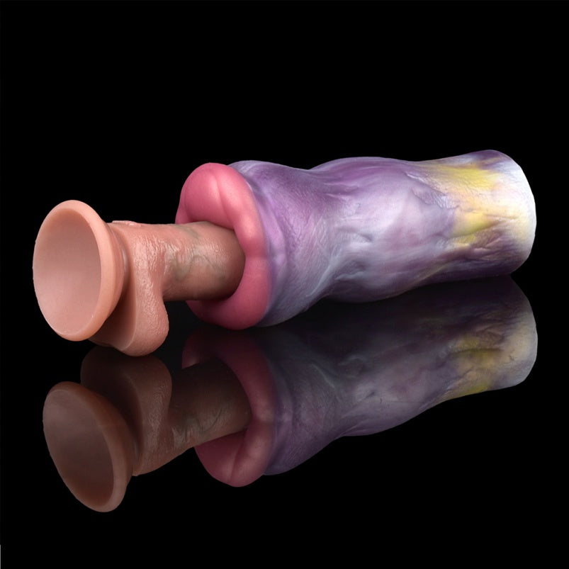 Fantasy Silicone Blowjob Pocket Pussy Masturbation Cup - Male Penis Massaging Enlargement Pump Toys