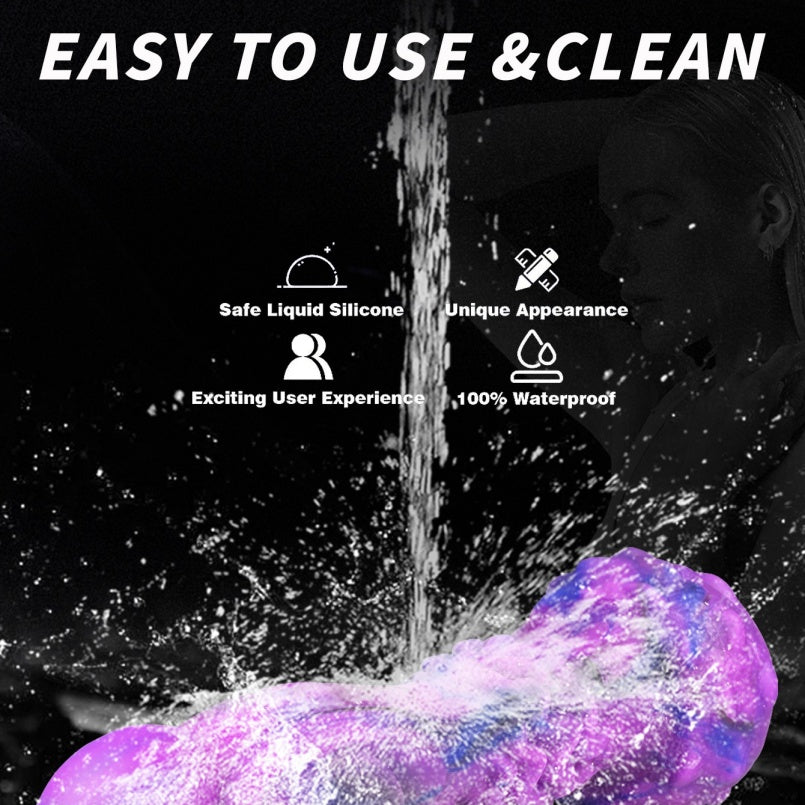 Purple Silicone Fantasy Drakes Dick G-Spot Vibrator - Smart Wireless Control Hands-Free Masturbation