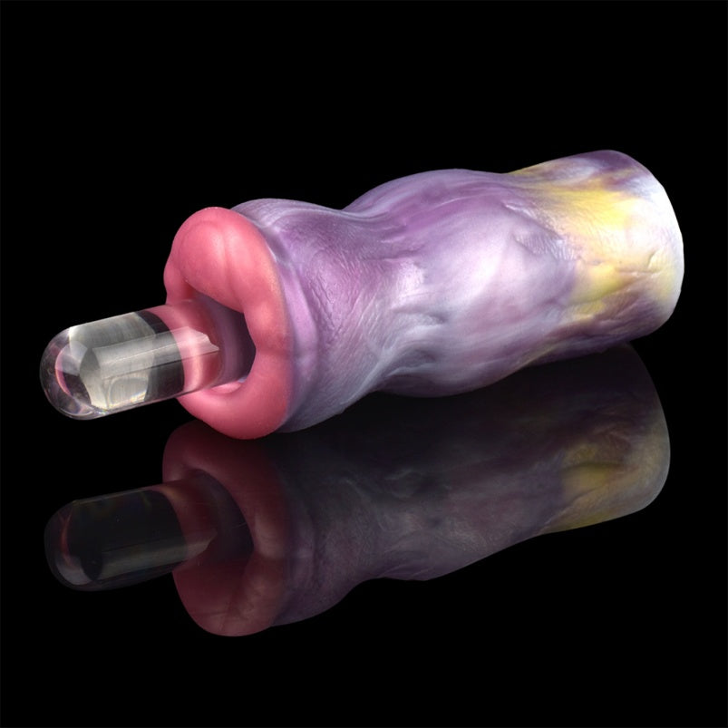 Fantasy Silicone Blowjob Pocket Pussy Masturbation Cup - Male Penis Massaging Enlargement Pump Toys