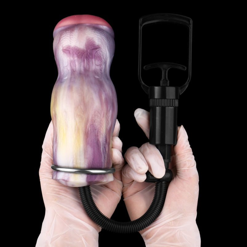 Fantasy Silicone Blowjob Pocket Pussy Masturbation Cup - Male Penis Massaging Enlargement Pump Toys