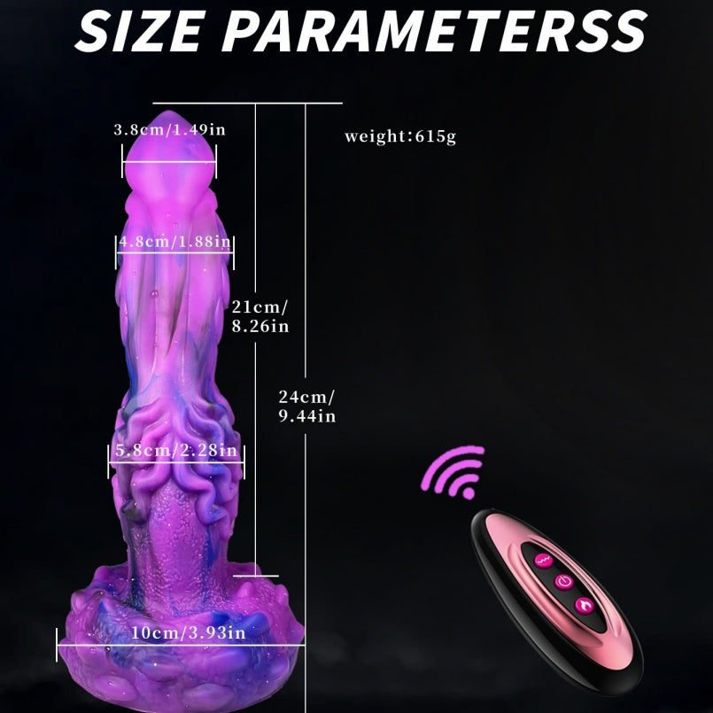 Purple Silicone Fantasy Drakes Dick G-Spot Vibrator - Smart Wireless Control Hands-Free Masturbation