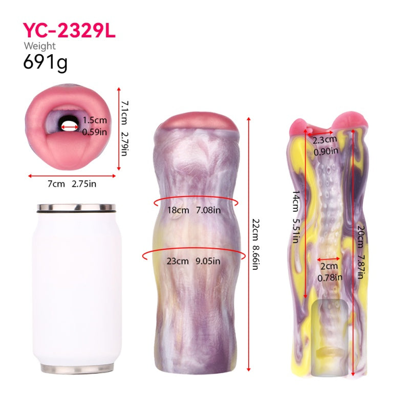 Fantasy Silicone Blowjob Pocket Pussy Masturbation Cup - Male Penis Massaging Enlargement Pump Toys