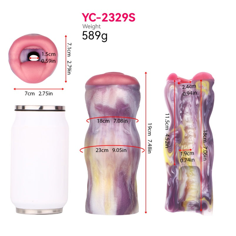 Fantasy Silicone Blowjob Pocket Pussy Masturbation Cup - Male Penis Massaging Enlargement Pump Toys