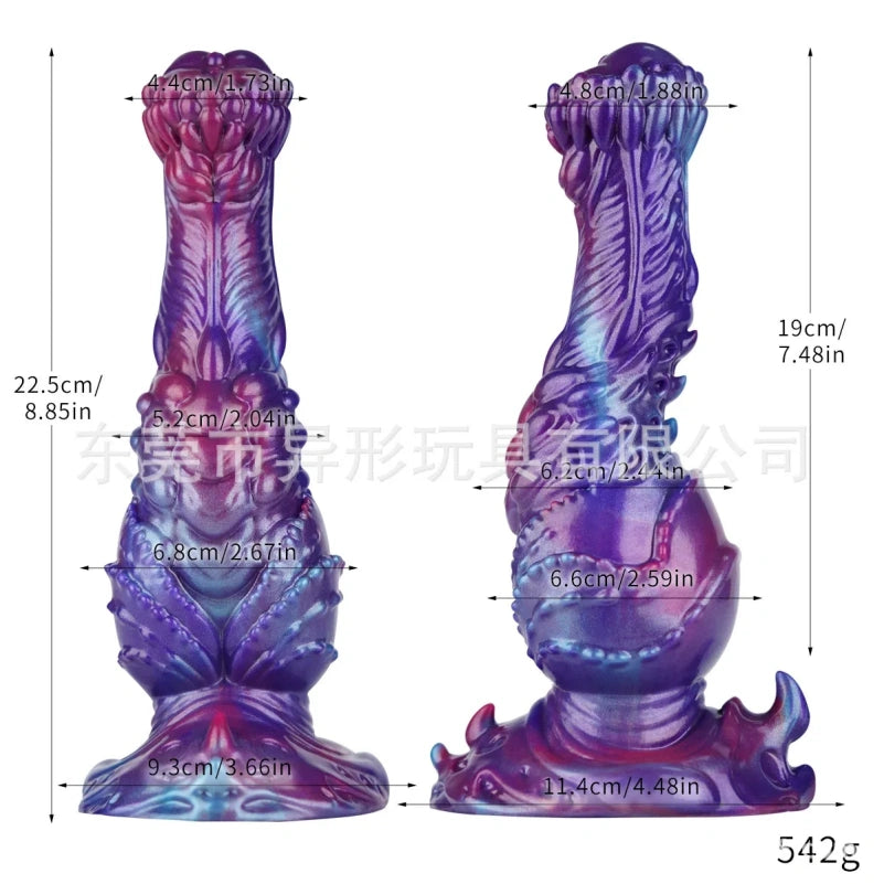Gode anal Fist Fantasy Dog - Jouet sexuel anal aux couleurs vives, extensible pour femmes et hommes