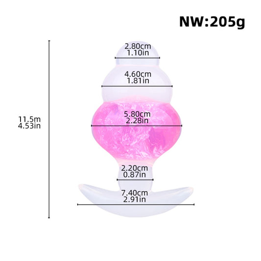 Jelly Silicone Butt Plug Fantasy Dildo – Anchor Design for Stability and Body-Conforming Fit