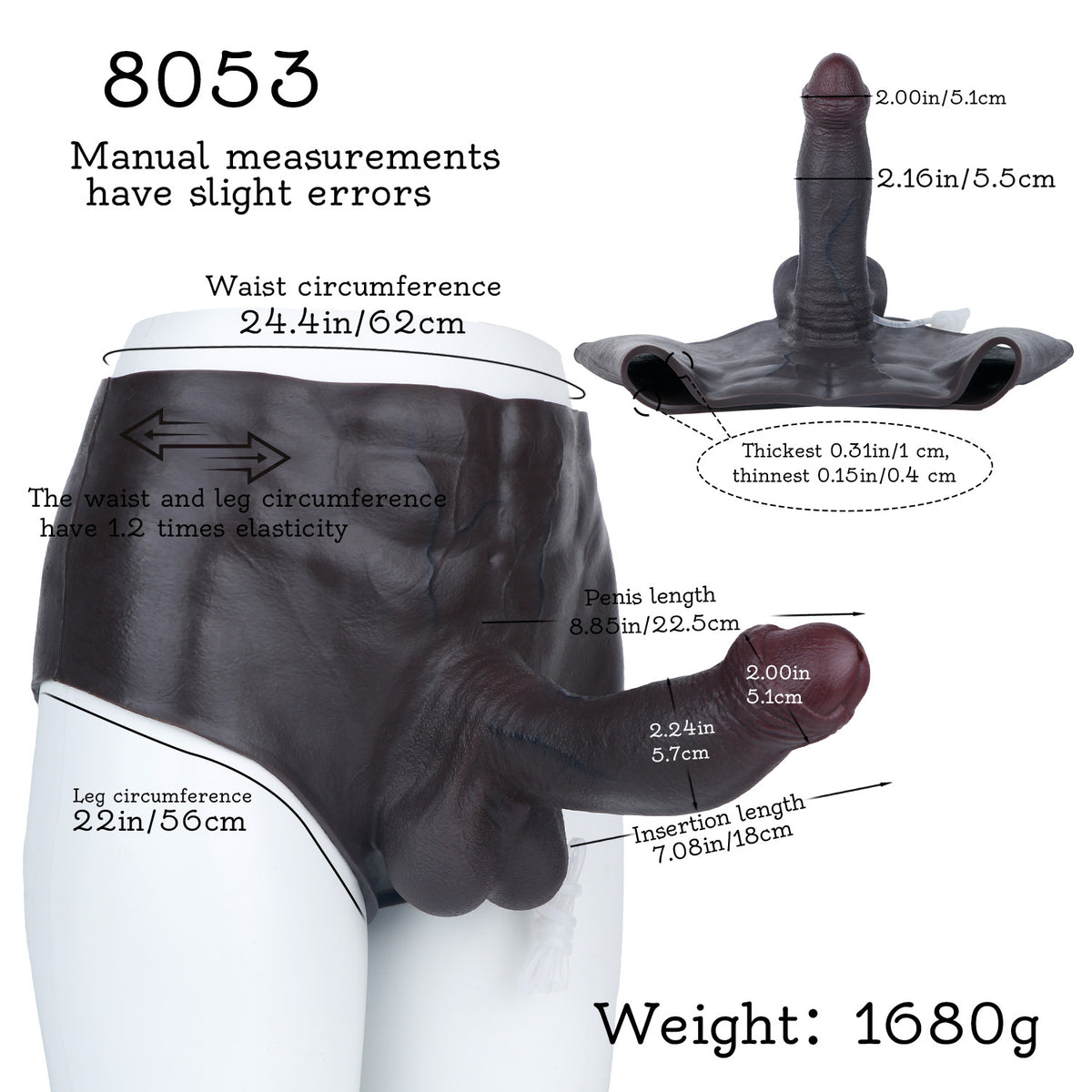 Realistischer Squirting-Cock-Sleeve-Panty — Tragbare Silikon-Penishülle Unterwäsche für Größe & Ausdauer
