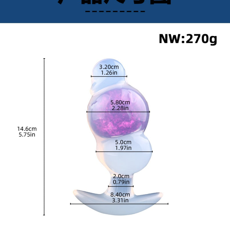 Dual-Orb Fantasy Silicone Butt Plug Dildo – Anchor Base, Contour-Hugging Pleasure Tool