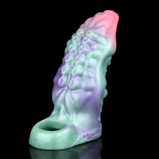 Fantasy Tentacle 5.5 inch Cock Sleeve – Multicolored Silicone Male Sex Toys for Pleasure