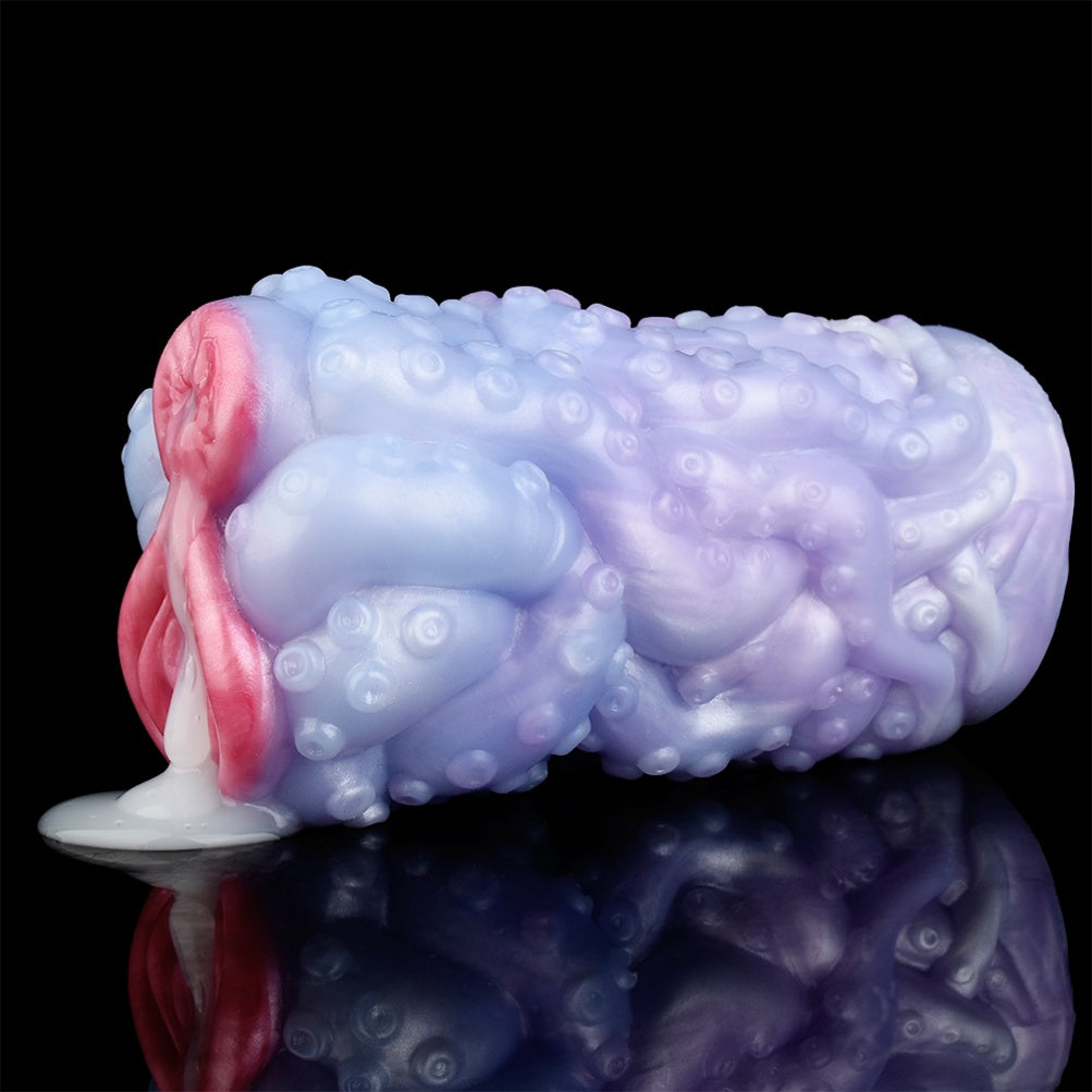 Godemichet de poche vibrant en silicone Fantasy – Simulation de fellation texturée pour un plaisir masculin intense