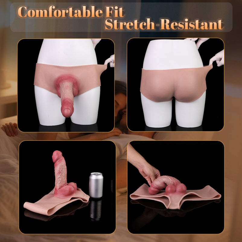 Wearable Flesh-Like Silicone 7.5in Cock Sleeve - Male Penis Enlargement and Ejaculation Control