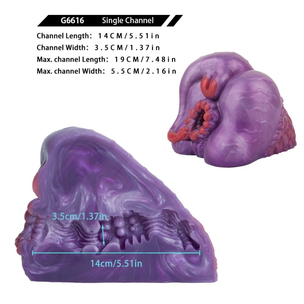 Fantasy Monster Silicone Ass Pocket Pussy - Male Penis Insertion Masturbation Massager