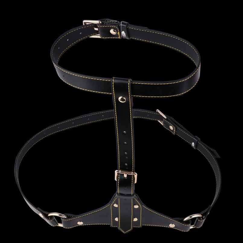 Bettie Bondage Brustwarzenklammern-Set – Leder-Strap-On BDSM Kinky Sexspielzeug für Frauen