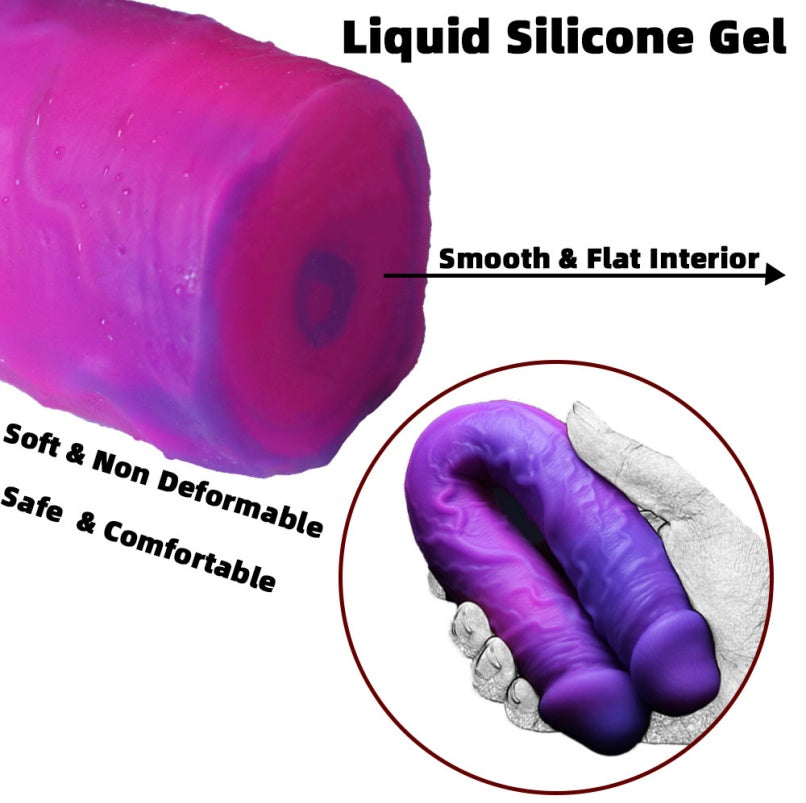 Fantasy Monster Silikon-Doppeldildo – Bondage-Spielzeug speziell für Lesben