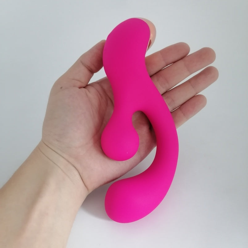 Baguette magique vibrante en silicone rose – Sextoy pour femme, stimulation du point G et du clitoris
