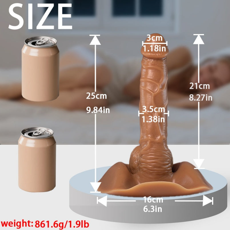 Lesbian-Specific Strap-On Silicone Monster Dildo – Realistic Textured Insertion for Anal and Vaginal Pleasure