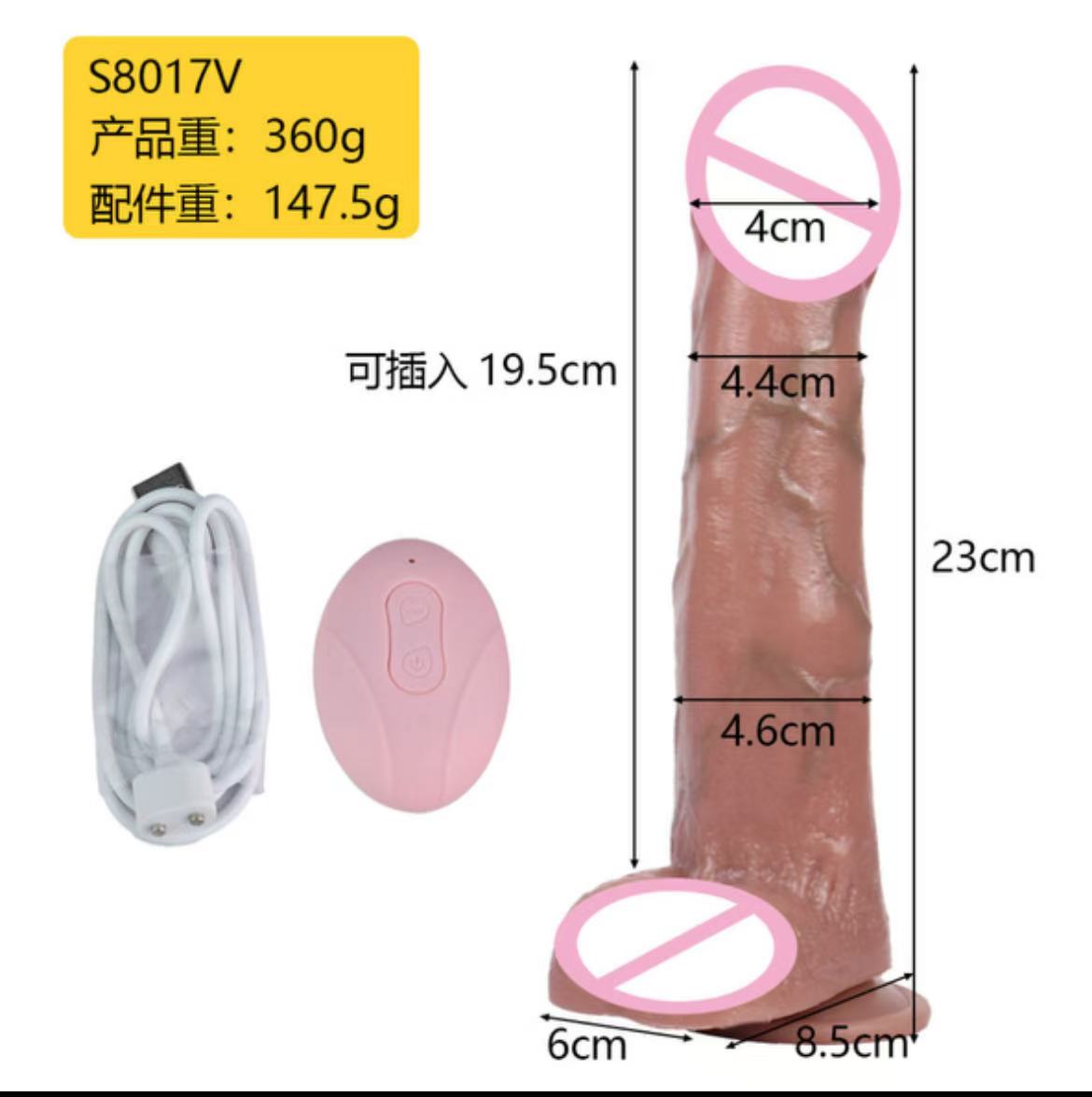 Realistischer Dildo mit stoßendem Prostata-Massagegerät – Masturbator für Frauen mit dickem Saugnapf und Fernbedienung