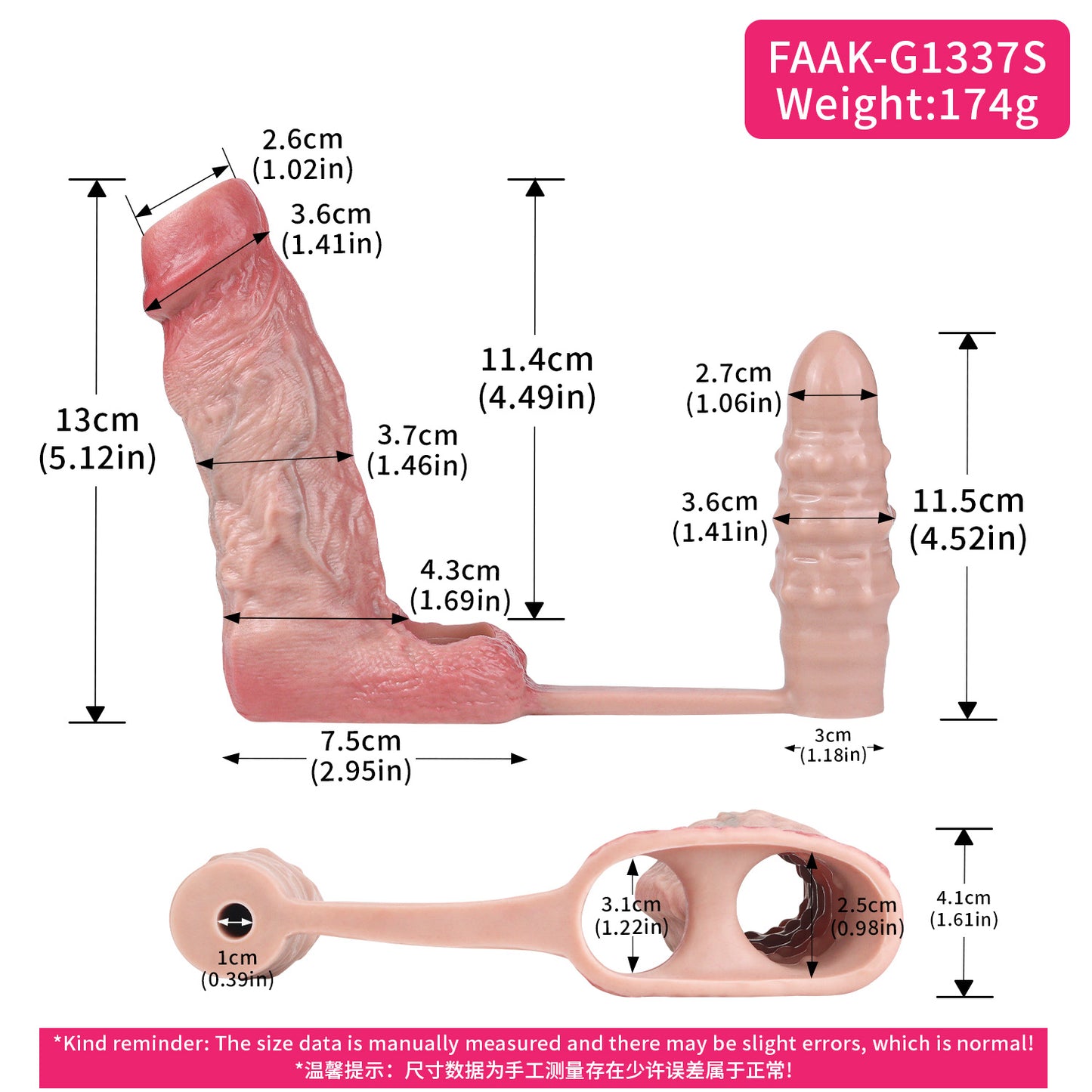 Realistische Silikon-Cock-Hülle mit vibrierendem Analdildo – Penisverlängerung & Prostata-Massagegerät-Set für Männer