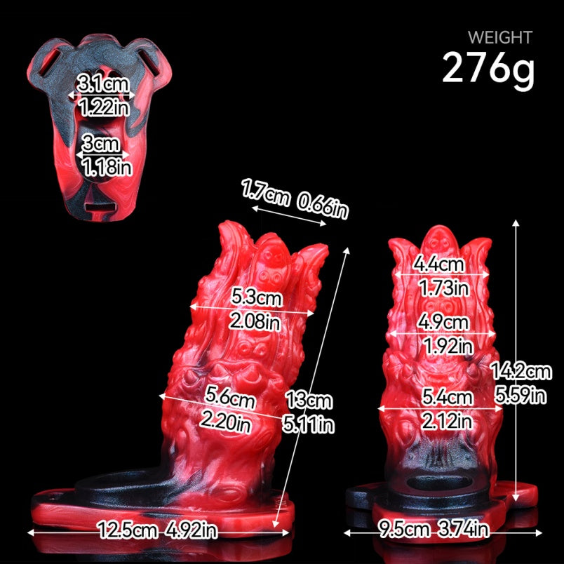 Monsterdildo Fantasy vibrierende Penishülle – halbumwickelte Penishüllenverlängerung