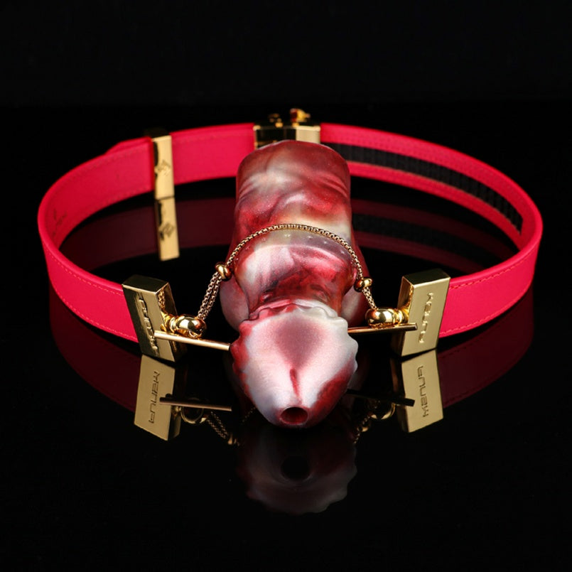 Vertical Dildo Gag Bondage Set - Wearable Ballgag Lustrous BDSM Sex Game Play