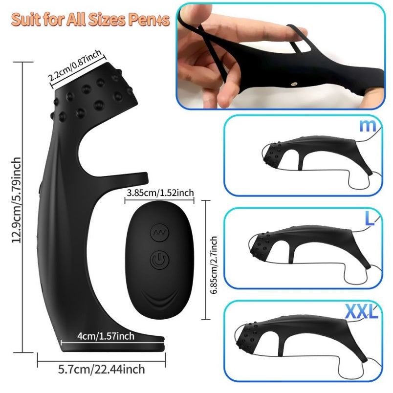 G-Spot Stimulating Vibrating Silicone Cock Ring – Ejaculation Control Sex Toys for Man ED Support