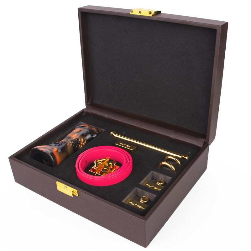 Ensemble de bâillons de bondage en os orange encre - Jouets sexuels coquins BDSM oraux fantastiques pour femmes et hommes