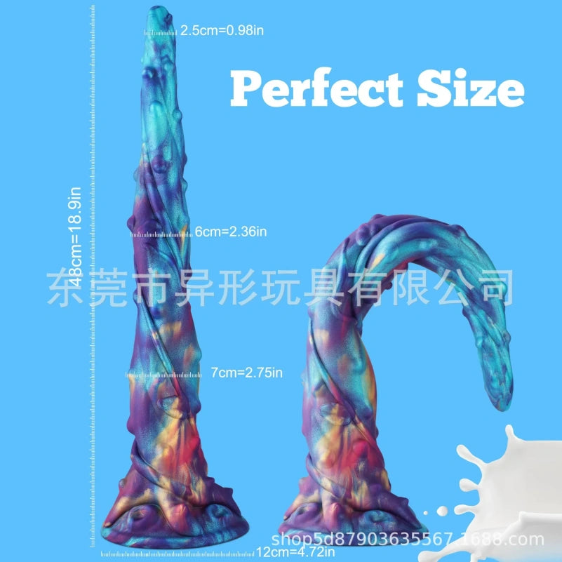 Anal Expansion Ultra-Long Butt Plug Fantasy Dildo - Tentacle Silicone Bondage BDSM Toy