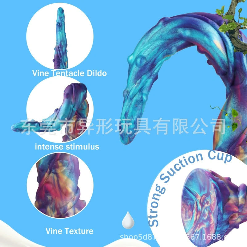 Anal Expansion Ultra-Long Butt Plug Fantasy Dildo - Tentacle Silicone Bondage BDSM Toy