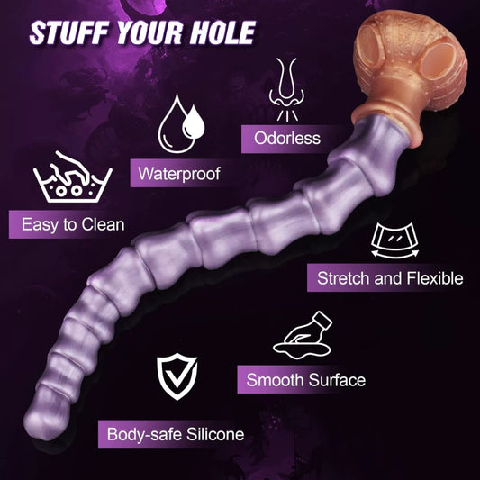 Totenkopf-Analkugeln, 14 Zoll langer Dildo – Fantasie-Silikon, allmähliches Masturbieren für Frauen, Sexspielzeug