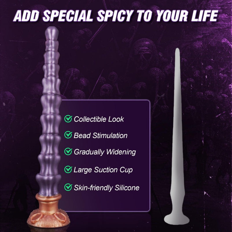 Skull Fantasy Silicone Anal Beads Butt Plug Dildo – Gradual Expansion Bondage BDSM Toys