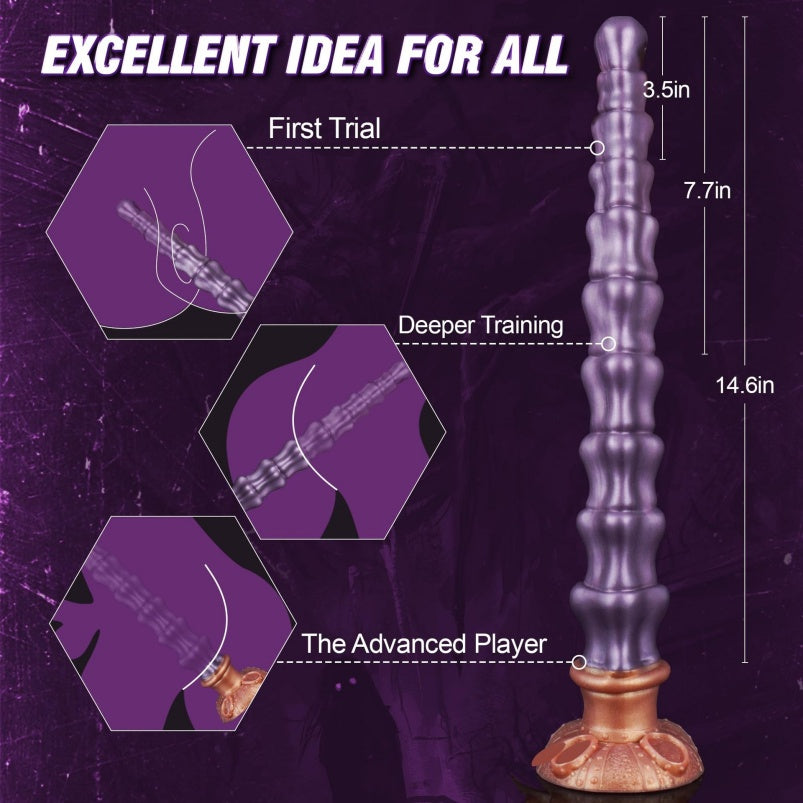 Skull Fantasy Silicone Anal Beads Butt Plug Dildo – Gradual Expansion Bondage BDSM Toys