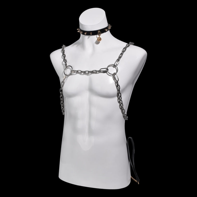 Nippelklemmen aus Metall, Bondage-Set – Verstellbarer Strap-on, kompatibel mit intensiven BDSM-Spielzeugen