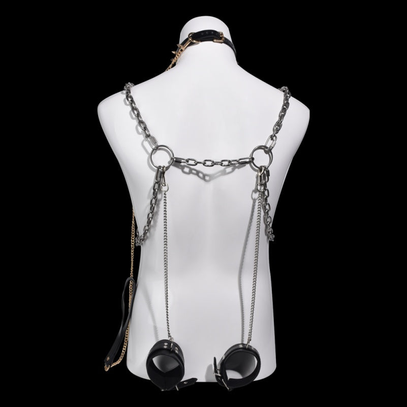 Metal Nipple Clamps Play Bondage Set – Adjustable Strap-on Compatible for Intense BDSM  Toys