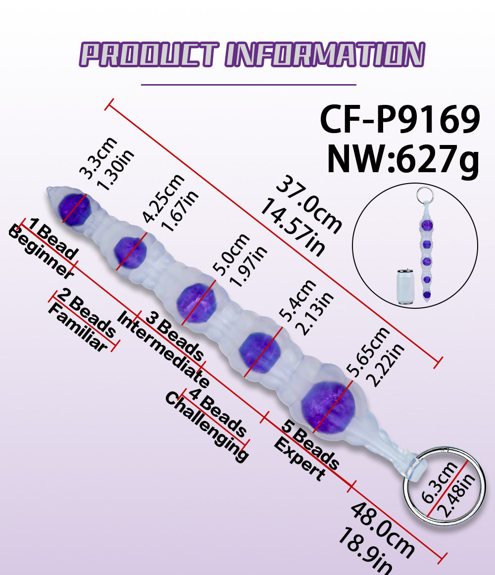 Monster Tentacle Dildo & Anal Beads-Progressive 6-Bead Butt Plug for Deep Anal Orgasm