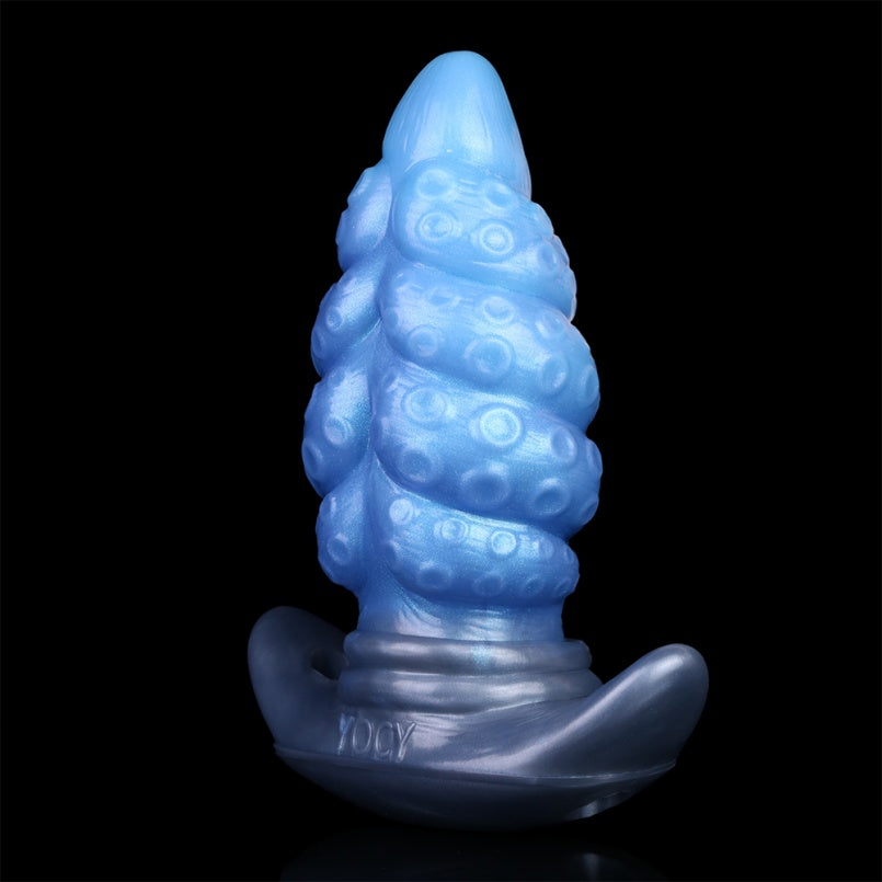 Fantasy-Tentakel-Buttplug-Dildo aus Silikon – Umschnallwerkzeug mit Ankerbasis und Tiefsee-Alien-Ästhetik