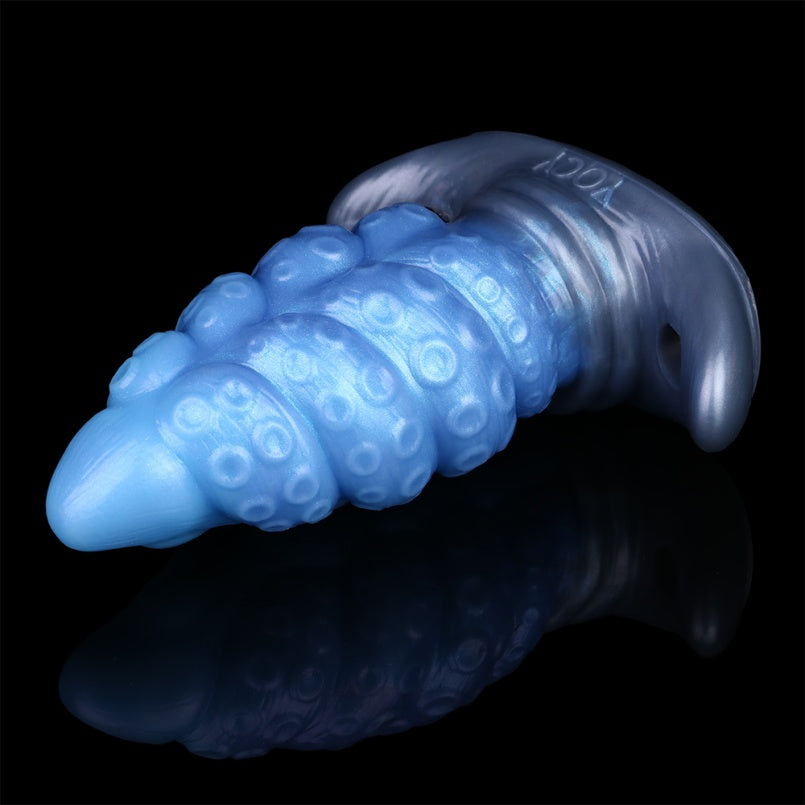 Fantasy-Tentakel-Buttplug-Dildo aus Silikon – Umschnallwerkzeug mit Ankerbasis und Tiefsee-Alien-Ästhetik