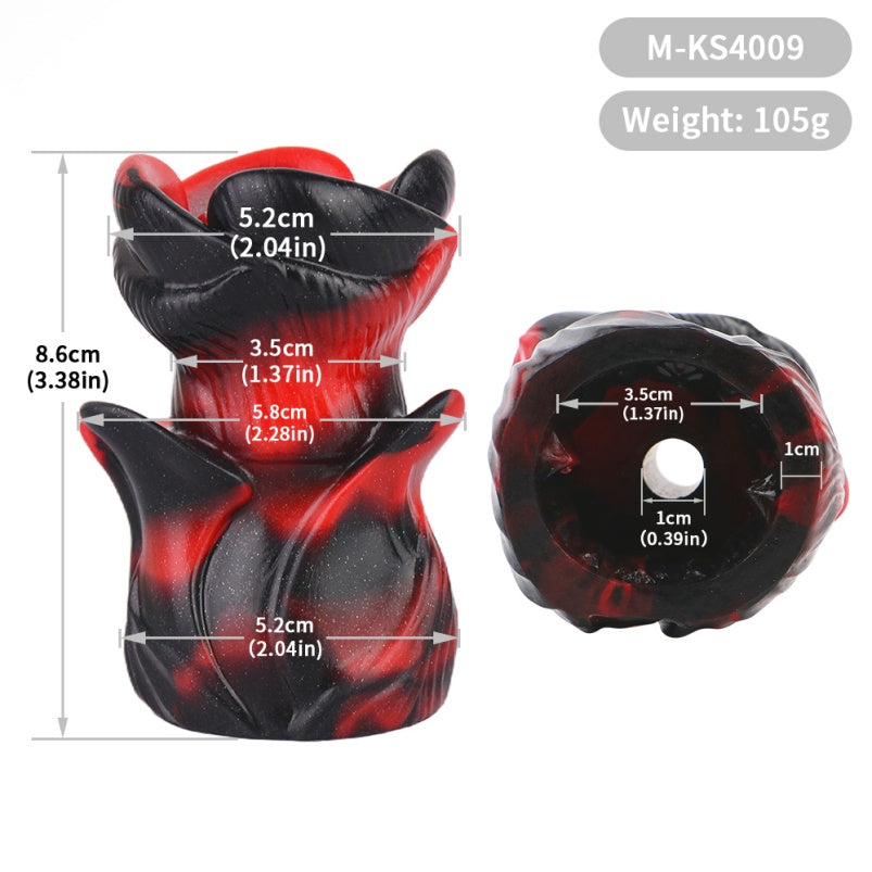 Bâillon-bouche Yukina Fantasy - Bâillon-boule en silicone rose rouge et noir, cuir, jouets sexuels BDSM coquins
