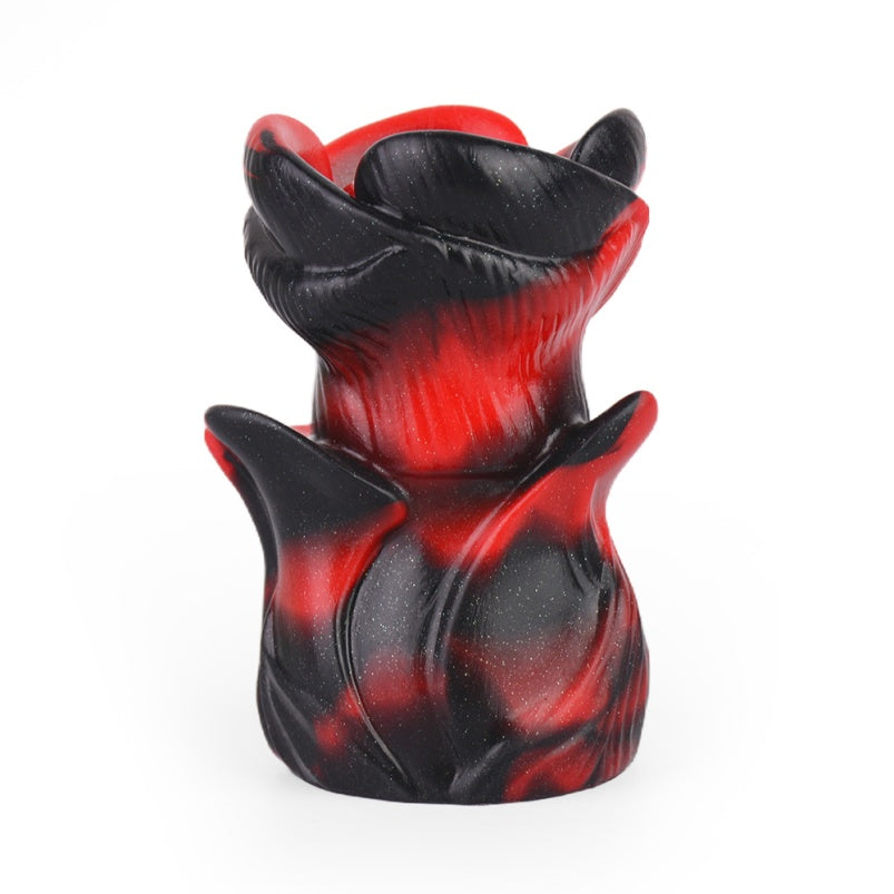 Bâillon-bouche Yukina Fantasy - Bâillon-boule en silicone rose rouge et noir, cuir, jouets sexuels BDSM coquins